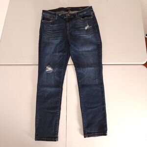 Judy Blue Womens 15/32 Slim Fit Stretch Distressed Blue Jeans Casual Festiva